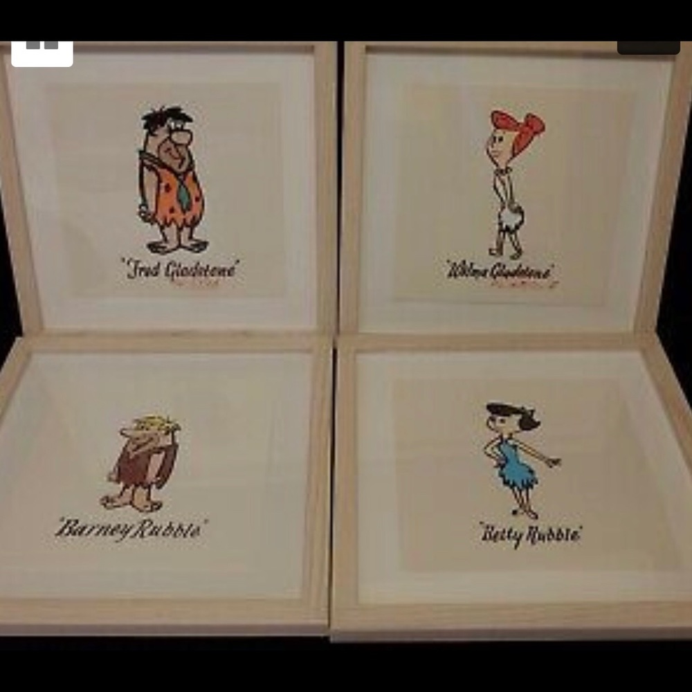 Collectible Hanna Barbera Flintstones etchings